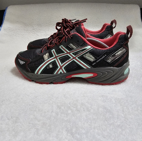 ASICS GEL-Venture 5 Trail Running Shoe - Women'sShop size 9 ref, black, green - Picture 2 of 7